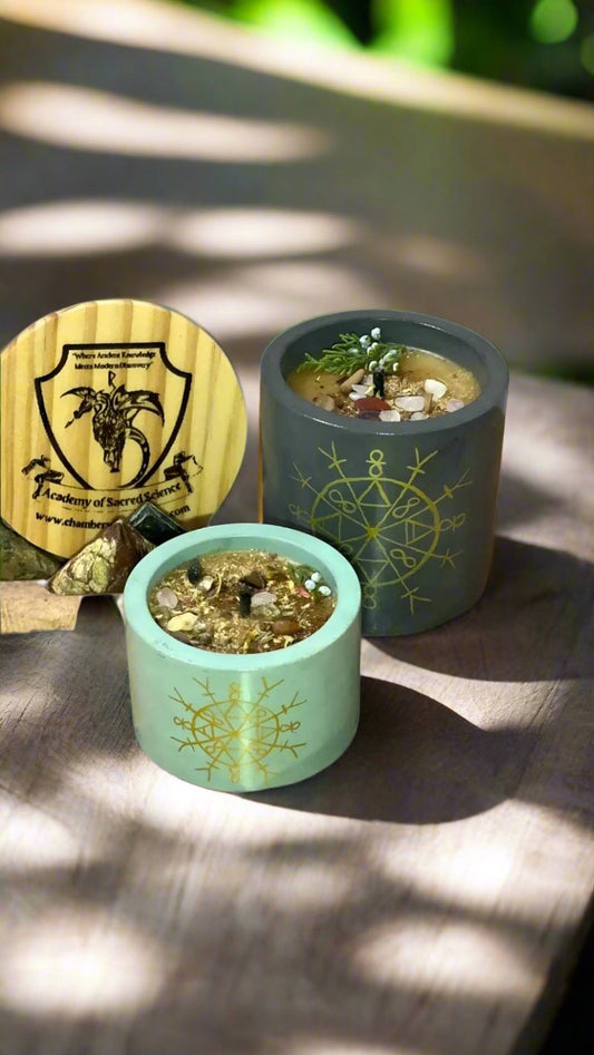 "Path to Prosperity" Beeswax Candle w/ Sigil, Herbs & Crystals | Attracting Prosperity