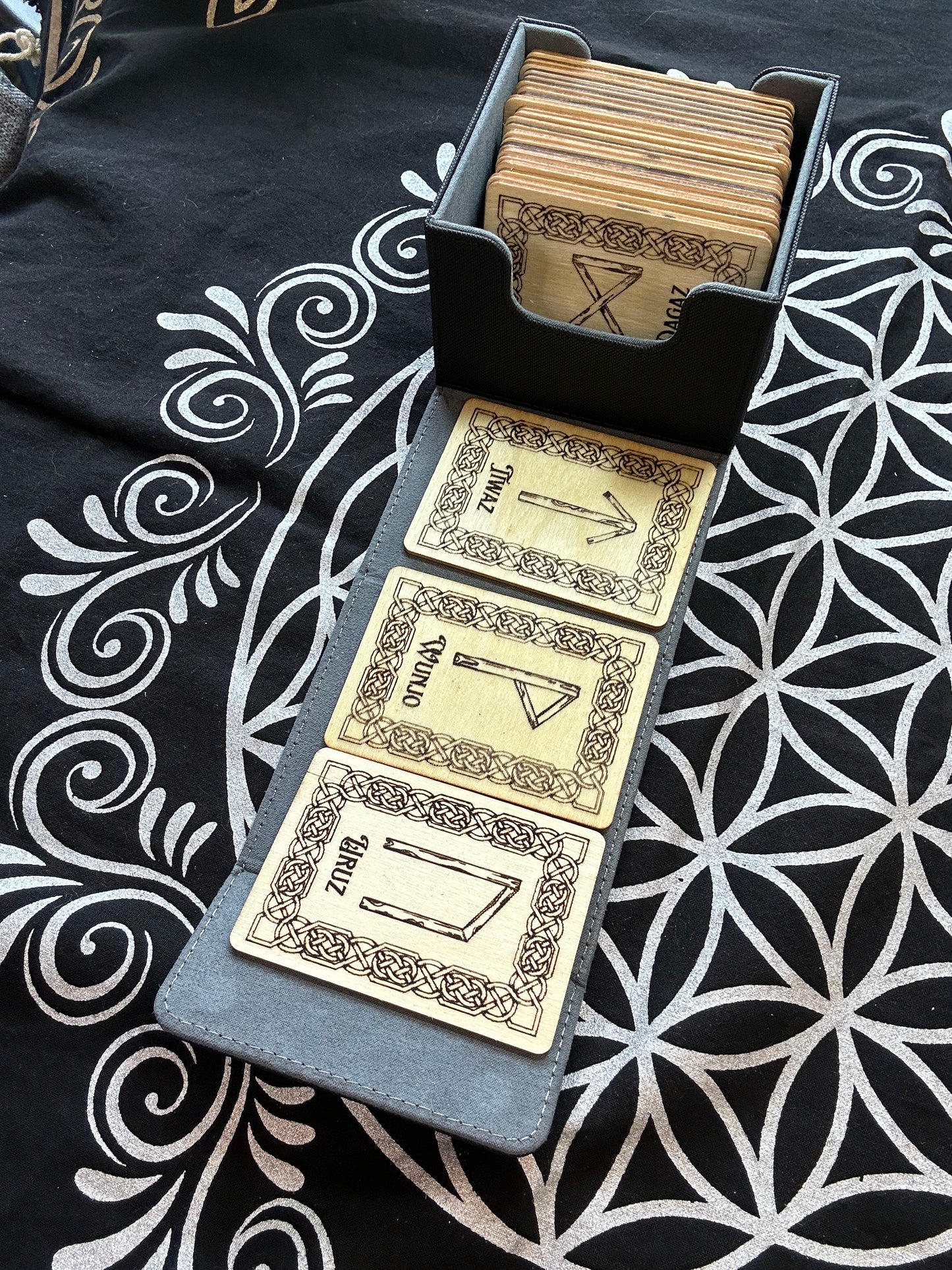 Rune Oracle Deck with Leather Box & Reading Guide