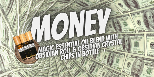 Prosperity Attraction Essential Oil Blend with Obsidian Chips