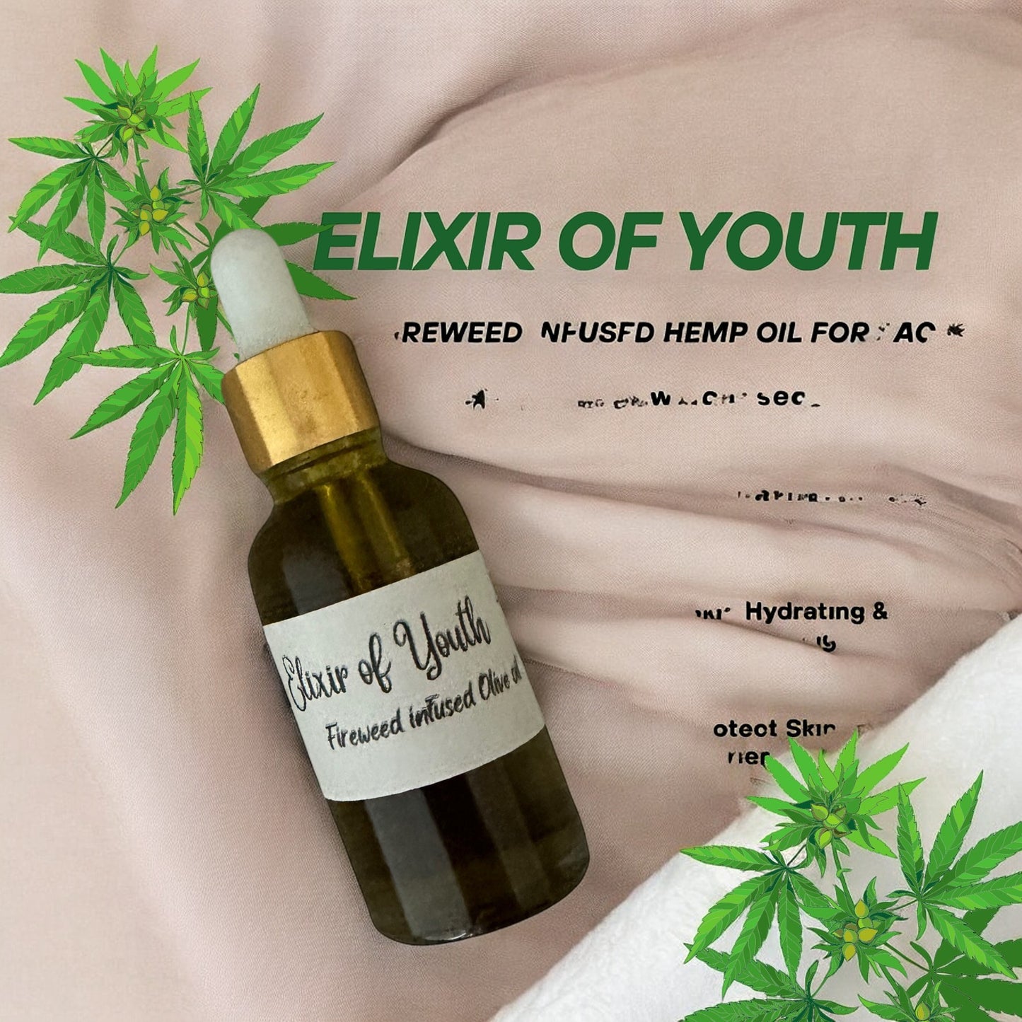 Elixir of Youth: Fireweed-Infused Nourishing Face Oil with Hemp Oil