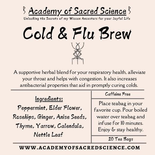 Cold & Flu Herbal Brew - Handcrafted Wellness Tea, Caffeine Free