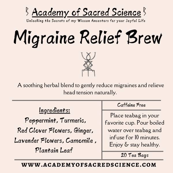 "Migraine Relief Brew" Ancient Herbal Relief Tea | Migraine Ease & Head Tension Support