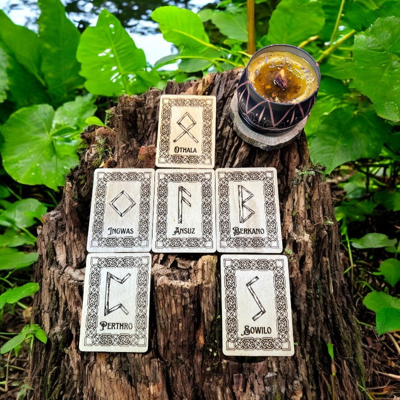 Rune Oracle Deck with Leather Box & Reading Guide