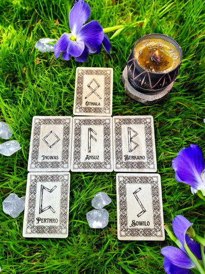 Rune Oracle Deck with Leather Box & Reading Guide