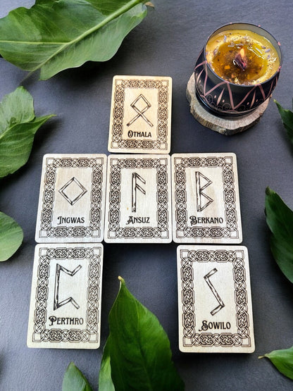 Rune Oracle Deck with Leather Box & Reading Guide