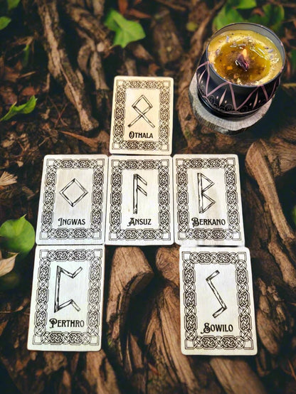 Rune Oracle Deck with Leather Box & Reading Guide